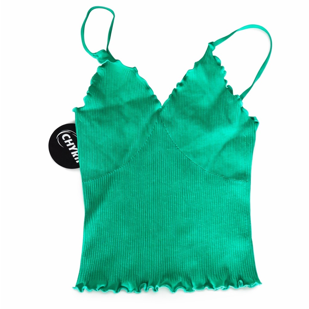 NWT Green Ribbed Women's Top